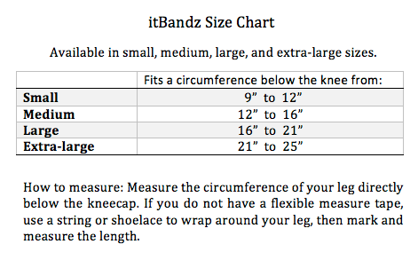 itBandz Size Chart